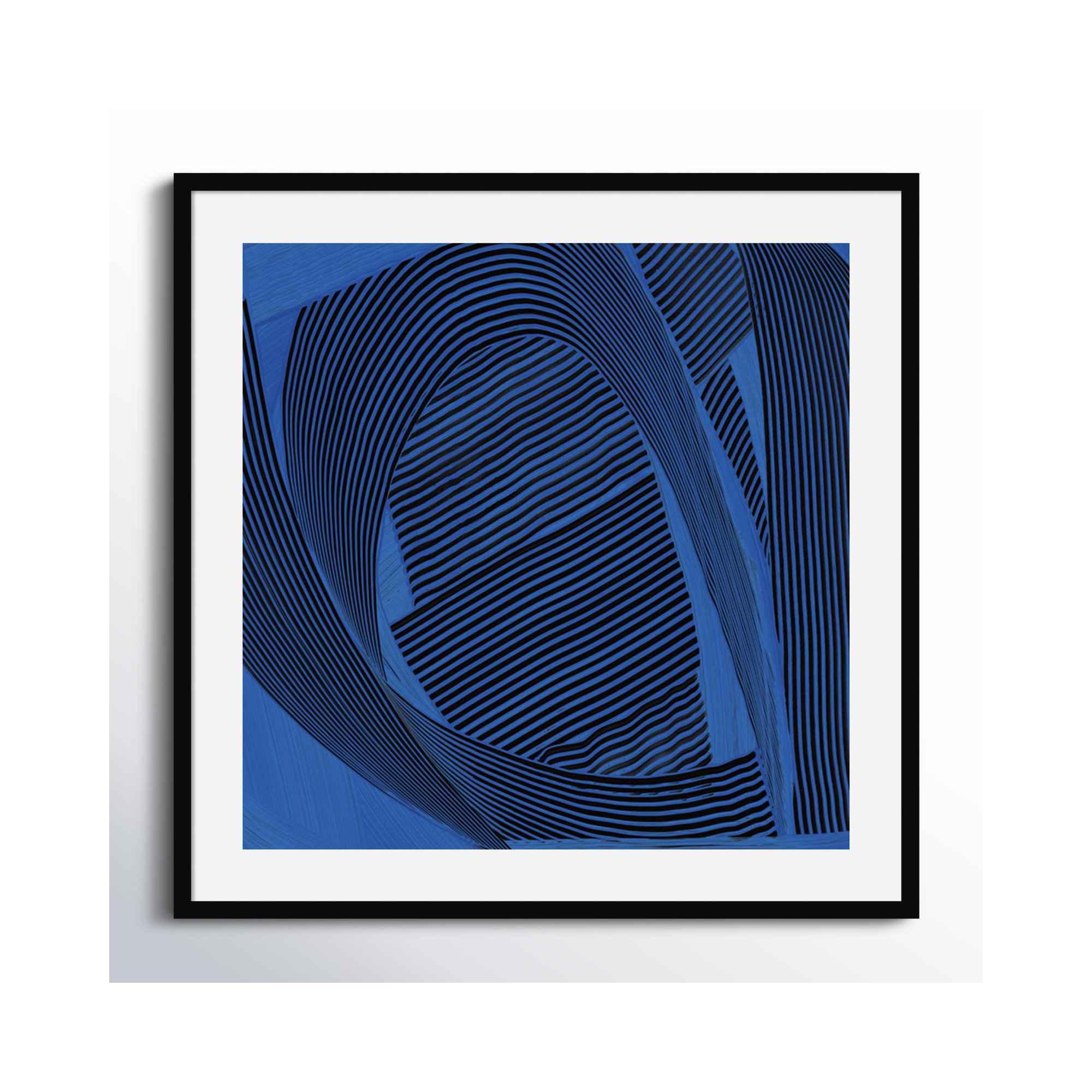 Weaving I by Mike Schick, 41.12" H x 41.12" W x 0.88" D, Black Framed Paper