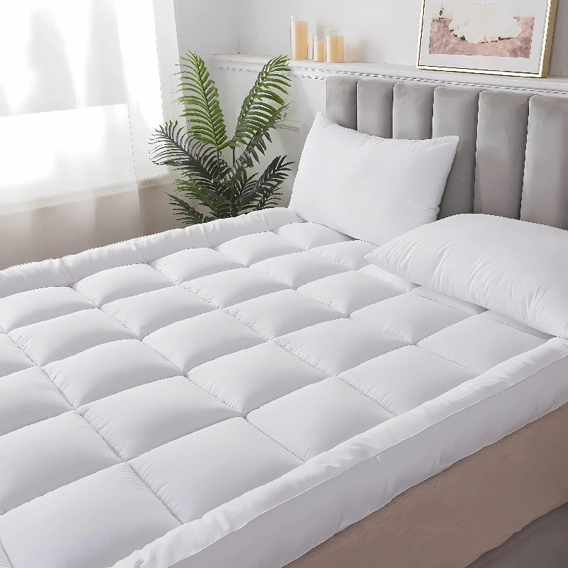 Cornette White Noise 10cm Microfiber Mattress Topper Box Stitch, Double (4'6)