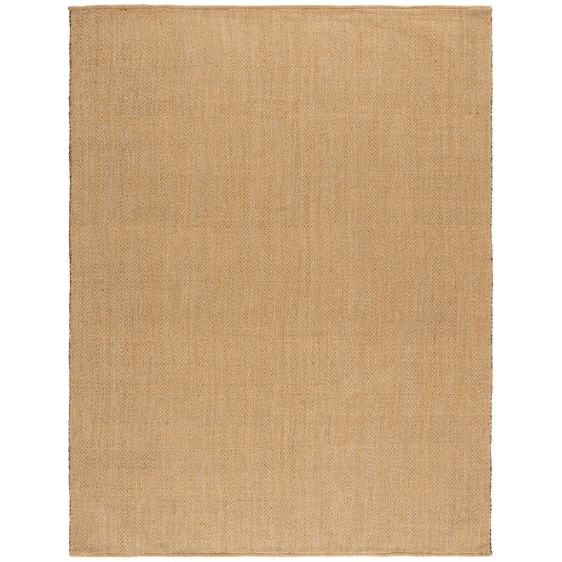Tapis Montauk 326 tissé à la main en coton recyclé, sans motif, Rectangle 8' x 10'