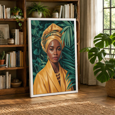 Golden Wrap in Green Boho 1 Piece Wrapped Canvas Wall Art