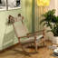 Chaise berçante simple en bois massif-111008629