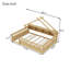 Lit double sur pied avec lumière, tablettes de rangement et forme de toit-108238598-108238619