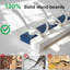 Porte-manteau mural de style bord de mer - 97 cm (38-1/8 po) - Crochet en bois avec 10 crochets pour suspendre manteaux, chapeaux ou serviettes - Collection Oceanfront Cottage Core - Blanc et bleu - Lot de 2-136125388