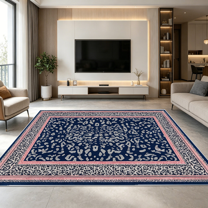 1PC Vintage Ornate Filigree Bordered Abstract Floral area rugs for Living Room, Soft and Comfortable, Suitable for all seasons, easy-to-maintain, machine washable Indoor floor mat, Under Table Farmhouse suitable for dining room, bedroom, entryway,