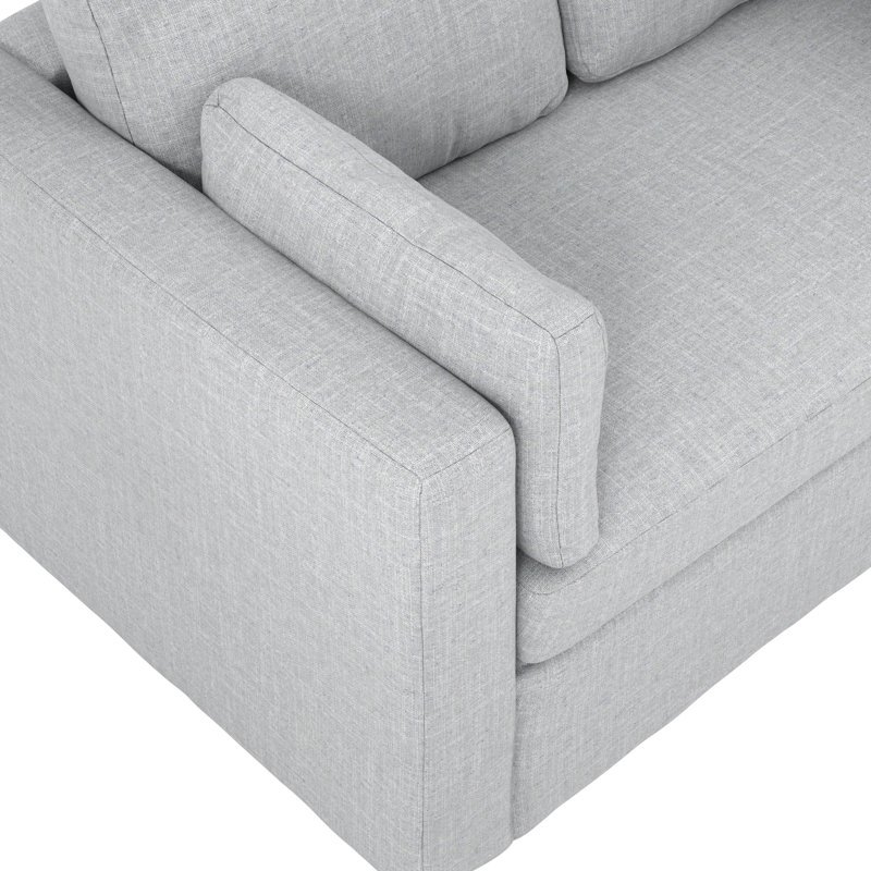 Newport Light Grey 2 Seater Sofa, Grey, 2
