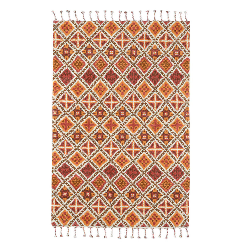 Mick Geometric Wool Hand Woven Area Rug, Rectangle 250 x 300 cm