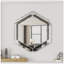Miroir mural rond argenté mural pour la maison, le salon, la chambre à coucher, le vestibule