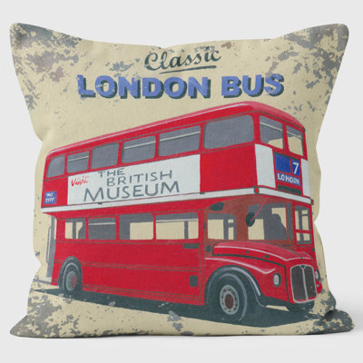 London Red Routmaster - Best of British - Retro Art Print Cushion
