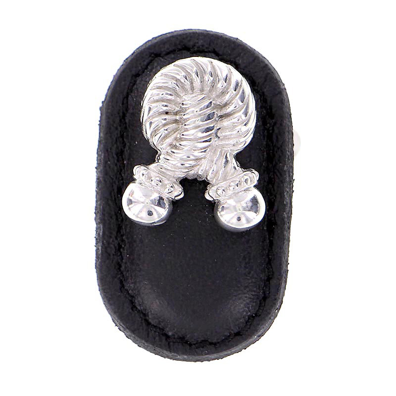 Equestre Novelty Knob, Polished Nickel, Black