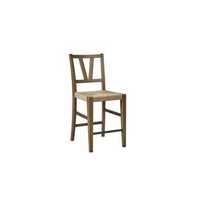 Les chaises à dossier en lattes à hauteur de comptoir en amande de 2 placages sont conçues pour une utilisation continue. Coussin de siège amovible en tissu massif avec finition en bois massif. Finition chaude en bois massif.