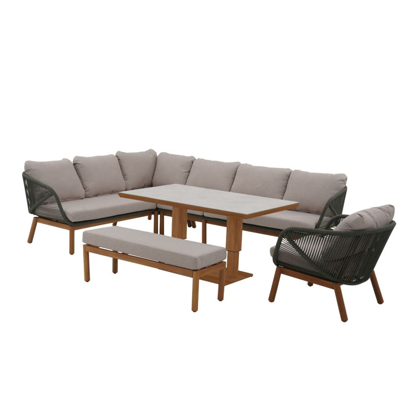 8 - Person Patio Dining Set with Rectangular Table , Cushions Included