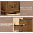 2 Drawers End Tables with Storage and Fast Charging Station for Living Room-2009100010-1989320538