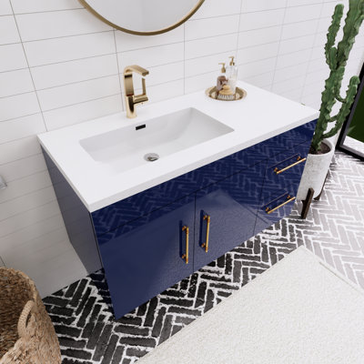 Trevah 42" Left Single Bathroom Vanity Set