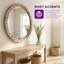 Miroir mural rond rustique 23,62 po avec cadre à rivets et miroir décoratif préinstallé avec grande surface réfléchissante pour le salon de la chambre à coucher, bois naturel-213955303