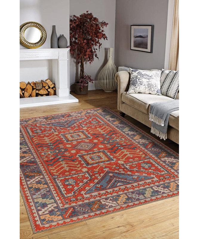 Tapis Caretta, Rectangle 4 pi 7 po x 6 pi 3 po