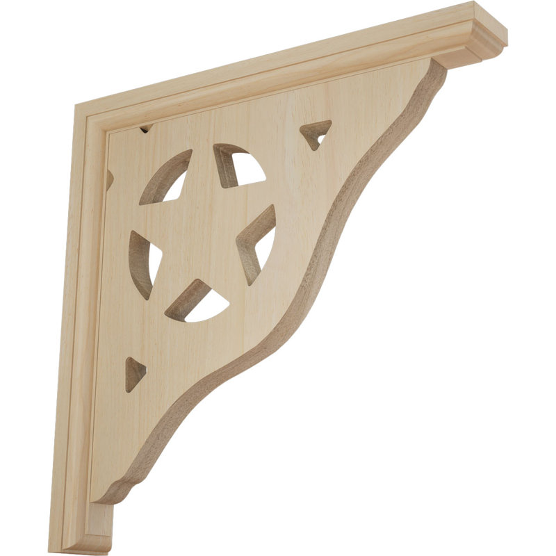 Unfinished Rubberwood 10" Contemporary Corbel
