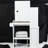 Compact Left Bedside Vanity With Comfy Stool, Extraordinarily Enormous Touch-Control Sliding Led Mirror, 2 Ac + Power Outlet, Hairdryer Holder, Switchable , , , Ul Approved, White American Style-1372098990