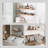 Set Of 2 36" Acacia Wood Floating Shelves Round Edge With Invisible Metal Bracket Wall Mounted (Hardware Included)