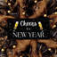 Couronne du Nouvel An «Cheers to a New Year» or et noir