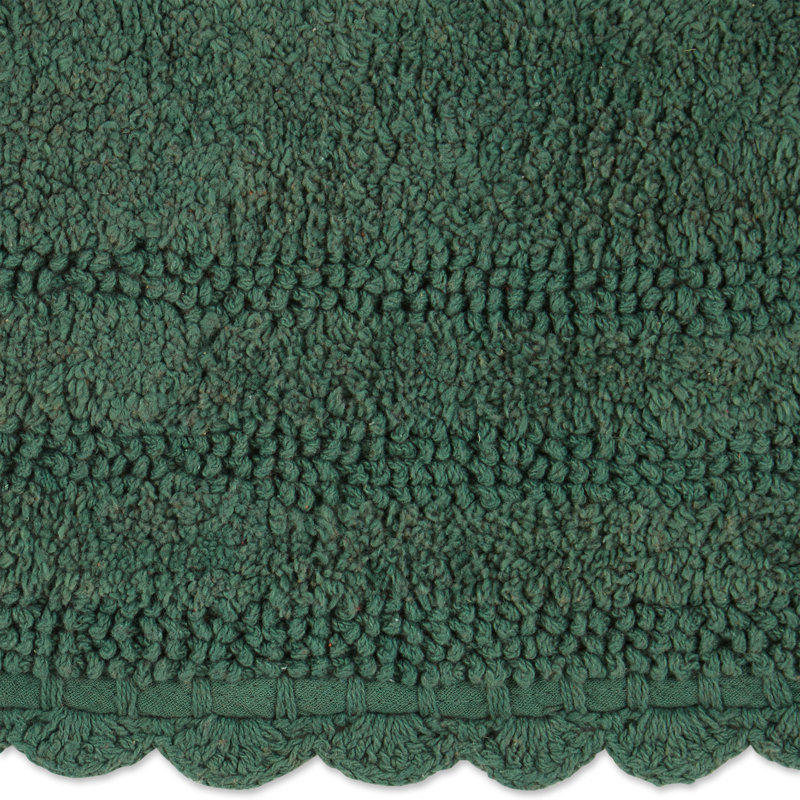 Hively Cotton Bath Mat, Dark Green, Large