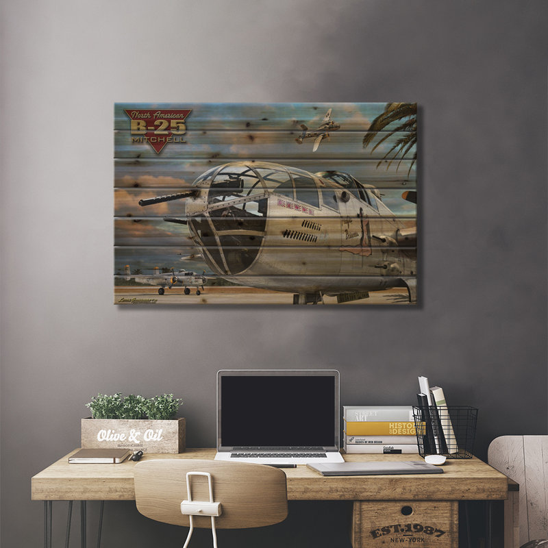" B-25 Mitchell " by Larry Grossman, 18" H x 26" W x 1.5"D
