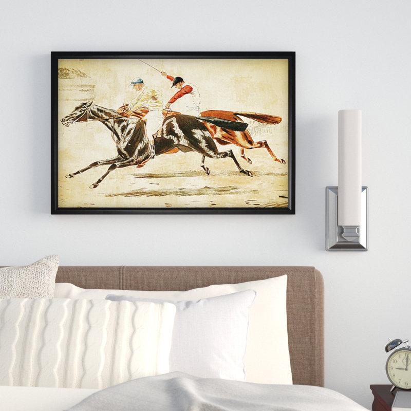 « équin sketch v », impression, H 32 po x l 48 po x P 1,5 po, Pas de tapis, Toile tendue