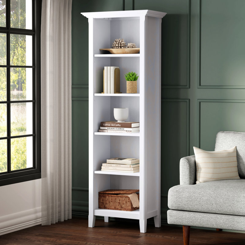 24 Inch 5 Shelf Bookcase, White