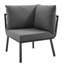 Chaise de coin d'extérieur en aluminium avec coussins Sunbrella Riverside-1750147975-1865259510