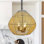 Luminaire suspendu en rotin de style campagnard lustre bohémien plafonnier encastré abat-jour lampe tissée à la main pour îlot de cuisine couloir chambre à coucher