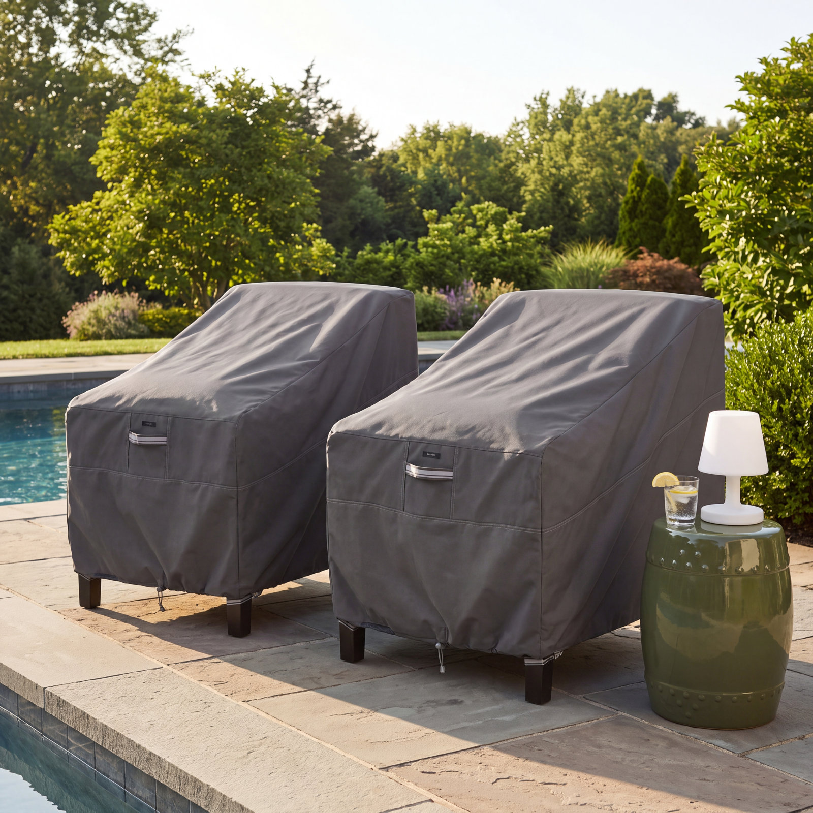 Outdoor Club Chair Patio Cover, 31" H x 38" W x 40" D