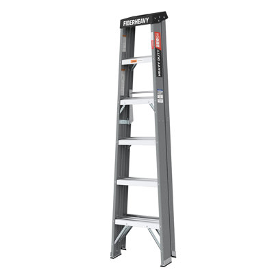 Fiberglass step ladder 6-step 250lbs