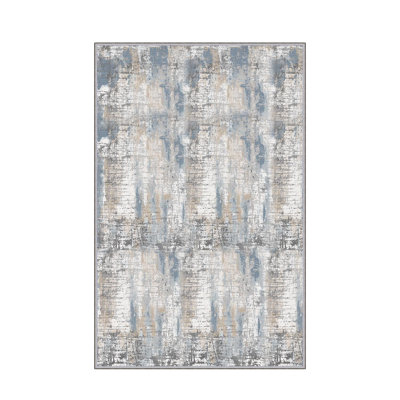 Tapis tissé élégant, 31,5 po x 47,2 po | 100% polyester, hauteur des poils: 0,04 po, hauteur totale: 0,31 po | Antibactérien, feutre en PVC antidérapant | Lavable à la machine, parfait pour le salon et la chambre à coucher