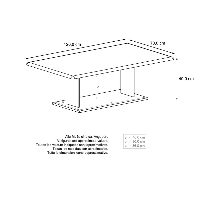 Akamu Trestle Coffee Table, Blackberry