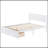 Platform Bed With Under-Bed Drawer, White-644893814