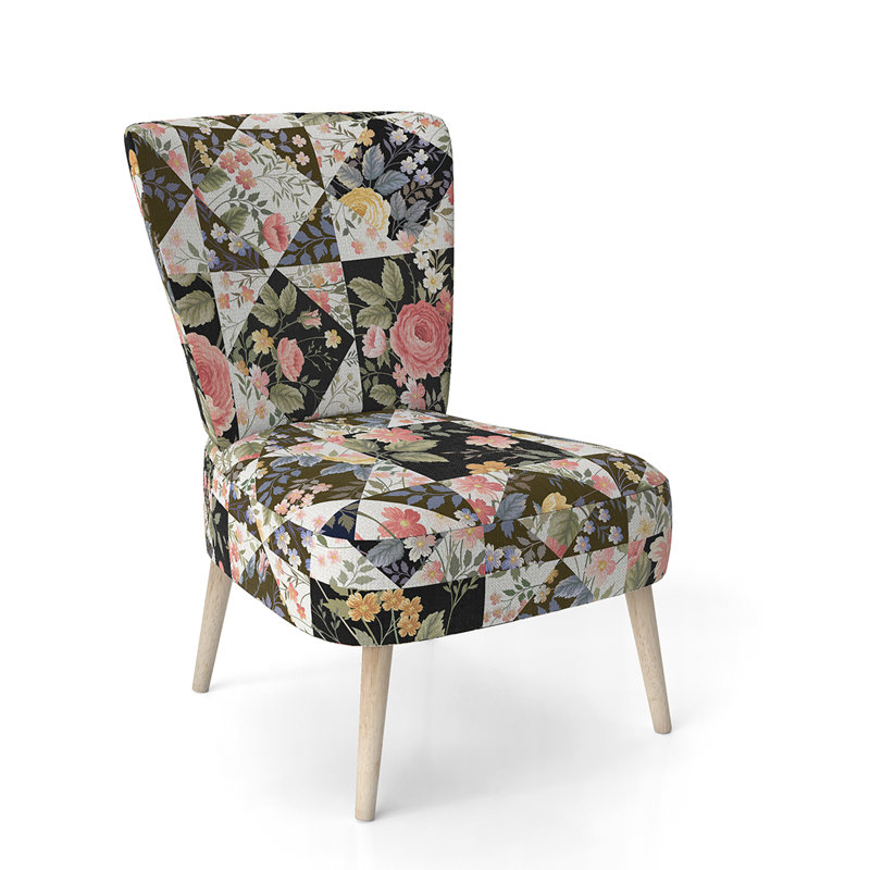 Chaise d'appoint rembourrée Roses