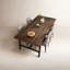 Ensemble de table et chaises de style ferme moderne de 71 pouces avec 4 chaises
