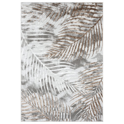 Sufiya Collection Brown/Gray Tropical Area Rug