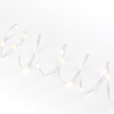 30 Ft Connectable Ribbon Wrap Light With Silver Wire