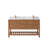 Parker Teak 60'' Double Bathroom Vanity with Marble Top