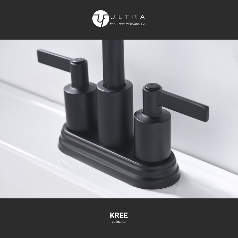 Polished Chrome 2-Handle Centerset Bathroom Faucet with Drain Assembly