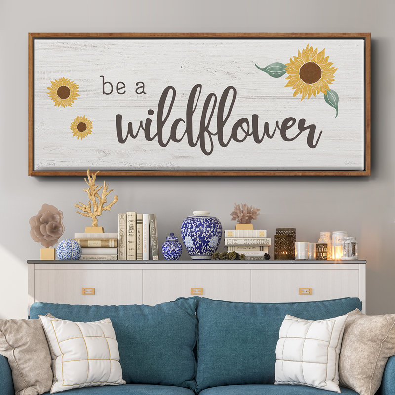 Be a Wildflower - Toile encadrée, H 20 po x l 50 po
