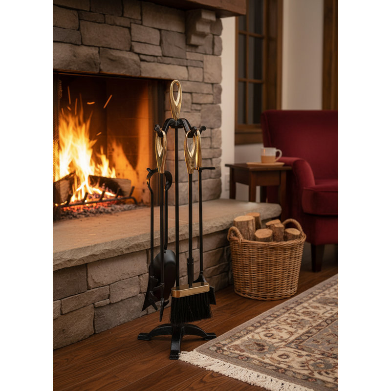 Iron Fireplace Tool Set