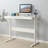 Adjustable Glass Top Metal Base Writing Desk-109974874