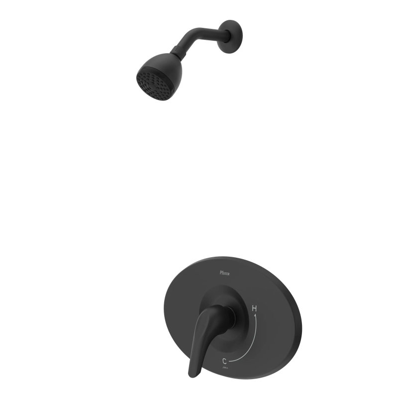 Garniture de douche seulement remodelable en noir mat, Matte Black