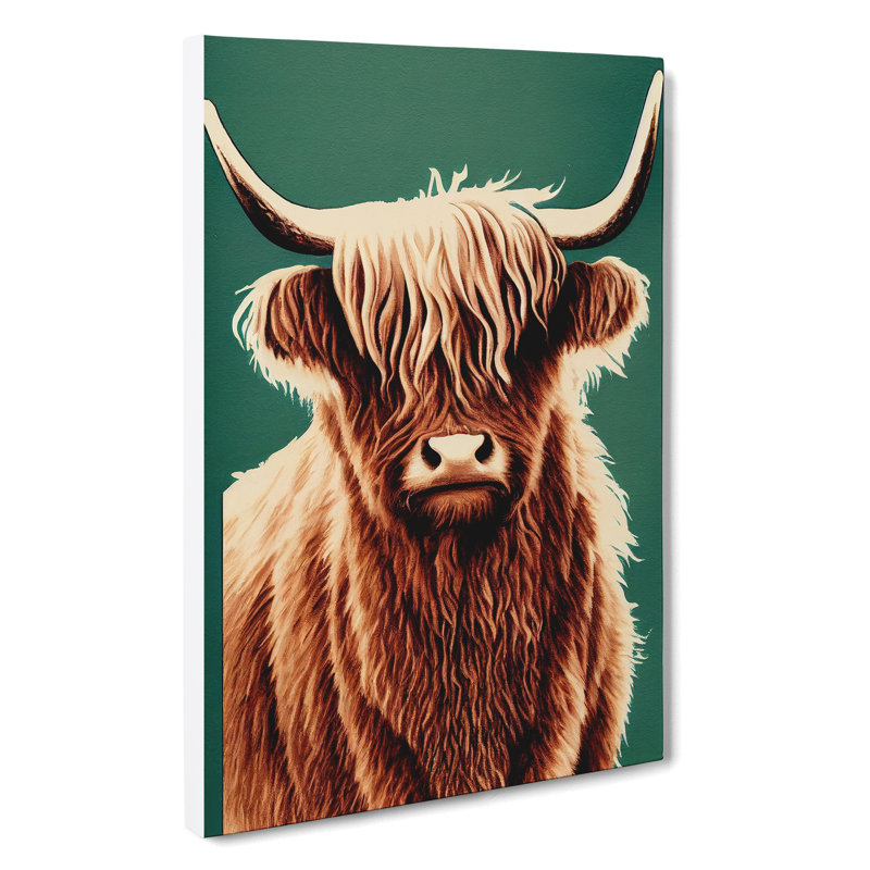 Fabulous Highland Cow - Wrapped Canvas Print, 50cm H x 35cm W x 3cm D