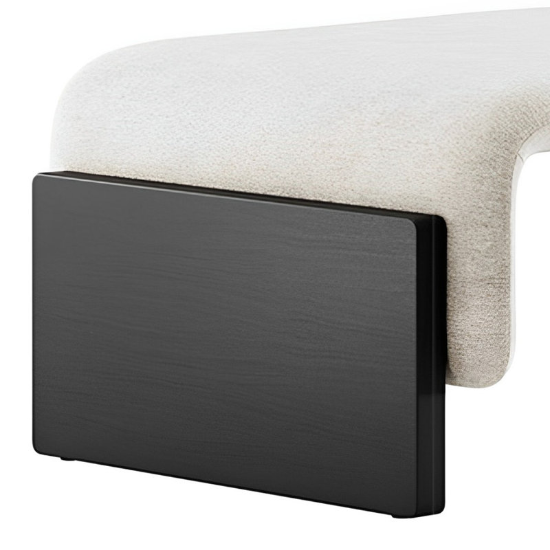 Tabouret de chambre nordique, Blanc cassé
