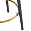 Ensemble de 2 tabourets de comptoir 24,75 po Modern, ensemble de 2 tabourets de comptoir blancs avec structure en fer, coussin éponge, repose-pieds, convient à la cuisine / chambre à coucher / salle à manger.