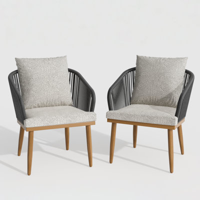 Outdoor Patio Dining Armchair with Cushion