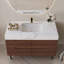 Meuble-lavabo de salle de bain avec lavabo encastré, rangement 4 tiroirs