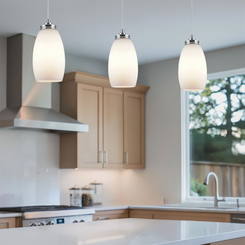 Kymorra 1 - Light Brushed Nickel Simple Pendant